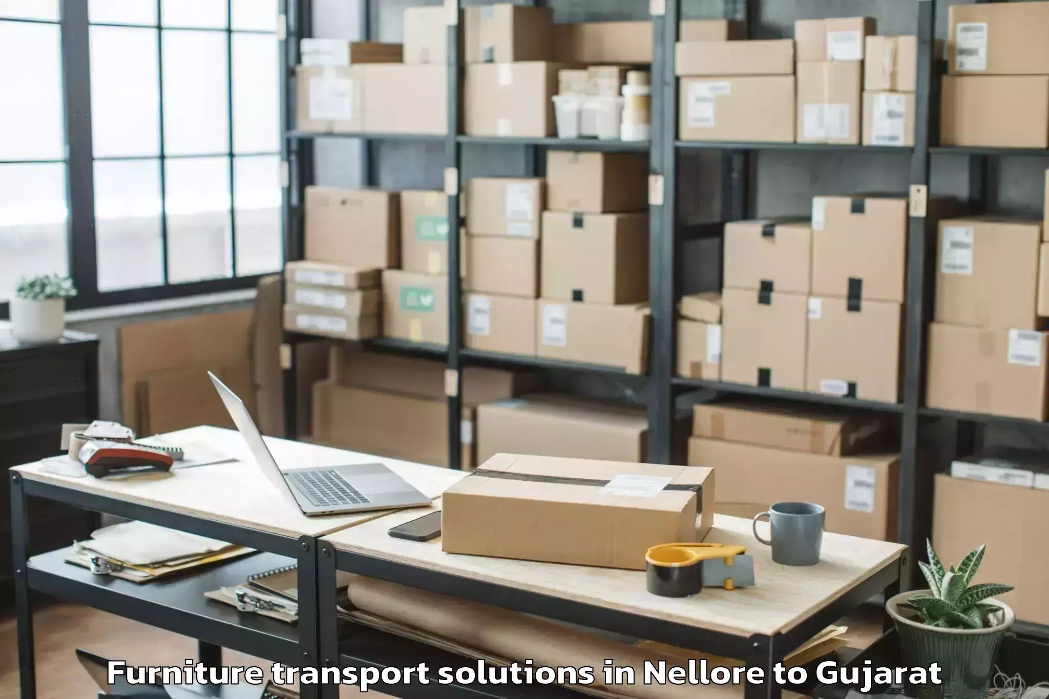 Top Nellore to Himatnagar Furniture Transport Solutions Available